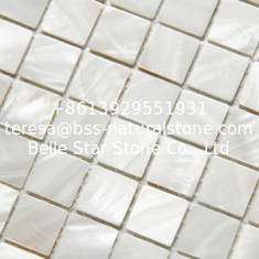 China Handmade Beautiful Sea shell Wall Mosaic Freshwater Sea Shell Mosaic 20x20mm 305x305mm supplier