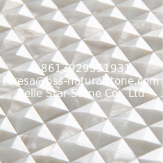 China Convex Pinnacle Surface Sea shell Wall Panel Freshwater sea Shell Decorating Panel 20x20mm supplier