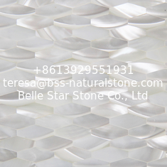 China Natural Seashell Wall Covering Trochus Shell Decorating Wall Panel Rhombus Piece 10x20mm supplier
