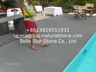 China Chinese Black Slate Pool Patio Chacoral Slate Pavers Dark Grey Slate Flooring Slate Tiles supplier
