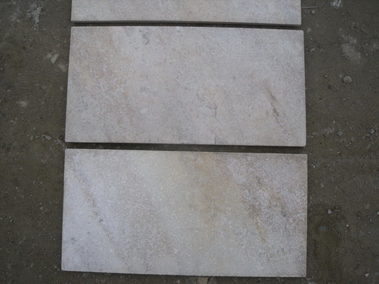 China Off-White Quartzite Pavers Natural Quartzite Stone Flooring Quartzite Wall Tiles Cream Quartzite Paving Stone supplier