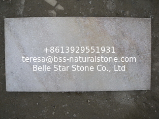 China Off-White Quartzite Floor Tiles Quartzite Wall Cladding Natural Stone Pavers supplier