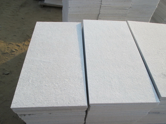 China Snow White Quartzite Tiles Quartzite Pool Coping Stone Flamed Surface Natural Stone Wall Tile supplier