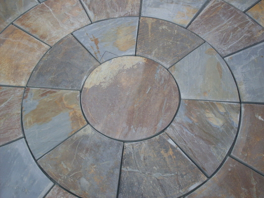 China Multicolor Slate Medallion Designed Pattern Paving Stone for Designed Floor supplier