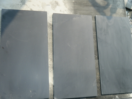 China Smooth Honed Surface Black Slate Stone for Floor Tiles and Wall Tiles 60x90 60x120cm supplier