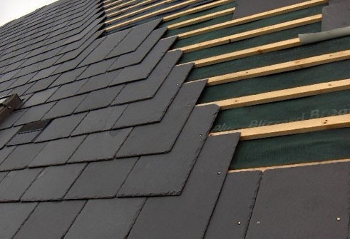 China Ink Black Slate Roof Tiles Chinese Weathering Roof Slates Lightweight Roof Tiles supplier