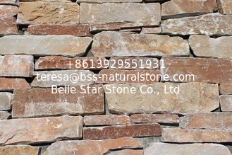 China Natural Stone Cladding Quartzite Field Stone Beige Quartzite Random Stone Veneer supplier