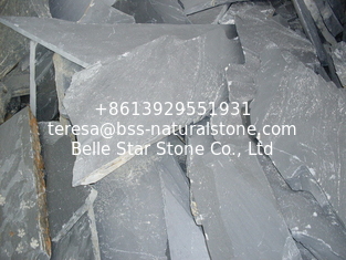 China Black Slate Random Flagstone,Crazy Stone,Flagstone Walkway,Flagstone Wall,Landscaping Stones supplier