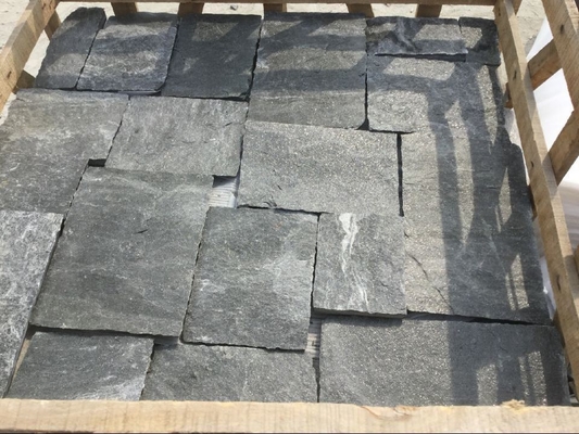 China Black Quartzite Tiles Natural Quartzite Stone Wall Cladding Quartzite L Corner Stone supplier