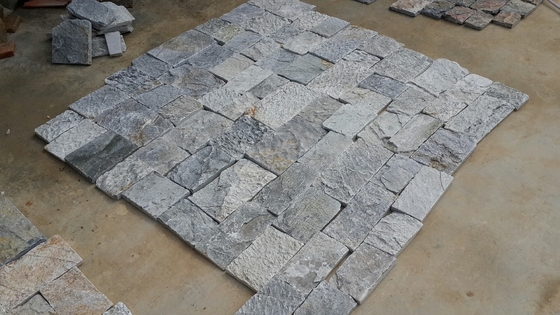 China Grey Slate Field Stone Natural Slate Wall Cladding Grey Slate L Corner Stone supplier