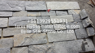 China Blue Quartzite Wall Tiles Natural Stone Cladding Quartzite Retaining Wall with L Corner Stone supplier