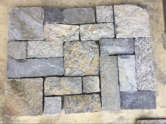 China Blue Quartzite Stone Cladding Natural Stone Wall Tiles Quartzite Retaining Wall With Corner Stone supplier