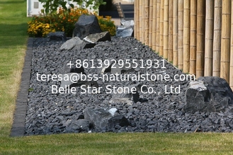 China Flower Bed Stone Crack Stone Black Slate Landscaping Stone Slate Garden Stone supplier