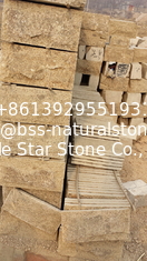 China Sesame Yellow Granite Mushroom Stones Pillar/Column Wall Stone Landscaping Stones supplier
