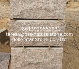 China Rose Granite Mushroom Stones Pillar/Column Wall Stone Exterior Stone Cladding Landscaping Stone supplier
