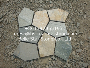 China Oyster Flagstone Walkway Patio Stones Oyster Flagstone Wall Cladding Landscaping Stones supplier