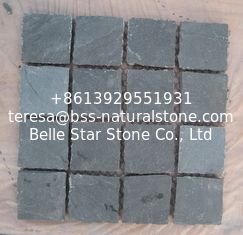 China Grey Slate Flagstone Patio Walkway Natural Flagstone Flooring Slate Meshed Flagstone Pavers supplier