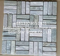 China Oyster Slate Mosaic Stone Wall Mosaic Natural Stone Mosaic Pattern Stone Floor Mosaic Parquet supplier