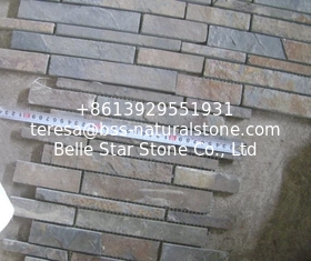 China Natural Stone Mosaic Pattern Rusty Slate Mosaic Wall Tiles Split Stone Mosaic Floor Tiles supplier