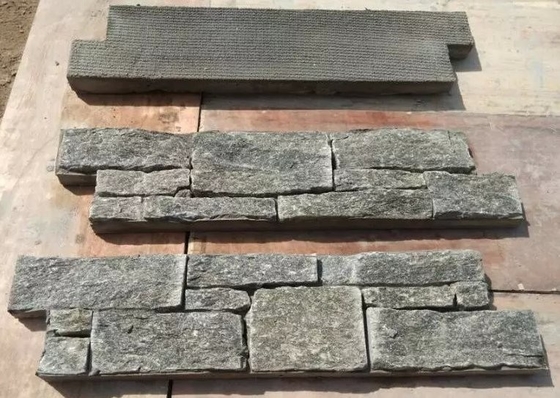 China Cemented Green Quartzite Stacked Stone,Thick Quartzite Culture Stone,Natural Wall Ledgestone supplier