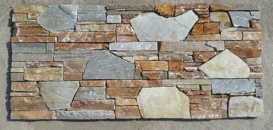 China Oyster/grey Slate Cemented Stone Cladding,Thick Natural Stone Panel,Outdoor Stacked Stone Wall supplier