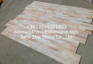 China Pink Crystal Quartzite Thin Stone Veneer,Pink Jade Quartzite Culture Stone,Indoor/outdoor Stone Panel supplier