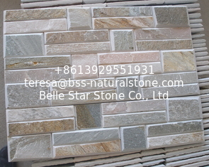 China Oyster Split Face Slate of Beveled Edges Ledger Panels,Outdoor Stone Veneer,Indoor Stacked Stone supplier