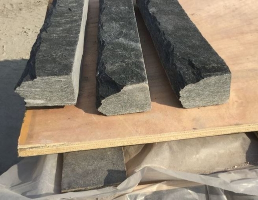 China Black Quartzite Wainscot,Natural Stone Wainscot,Black Stone Waistline,Outdoor Wall Black Wainscot supplier