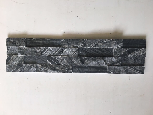China Black forest marble ledgestone,black wooden marble stone cladding,black marble stacked stone,marble culture stone supplier