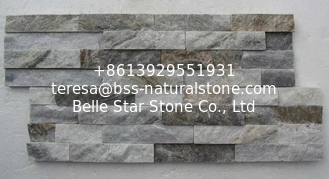 China Silver White Quartzite Stone Cladding,Natural Quartzite Culture Stone,Split Face Ledgestone,Blacksplash Stone Panels supplier