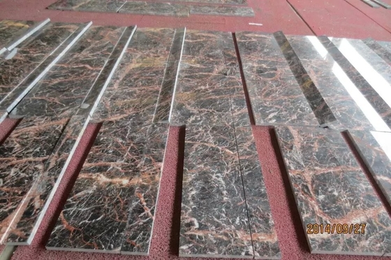 China Azalea Red Marble Stairs &amp; Risers,Cuckoo Red Marble Steps,Brown Beauty Marble Staircase,China Red Marble Stair Tread supplier