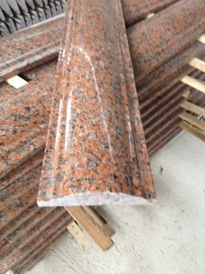 China Maple Leaf Red Granite Staircase Handrail, Crown Red Granite Balustrade, China Capao Bonito Granite Banisters supplier