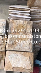 China New Yellow Slate Mushroom Stones,Pillar/Column Wall Stone,Exterior Stone Cladding,Landscaping Stone supplier