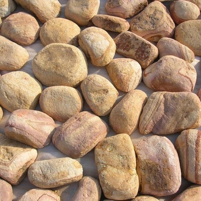 China Yellow Sandstone Pebble Wall Stones,Landscaping Pebbles,Pebble L Corner Stone,Pebble Wall Cladding,Pebble Stones supplier
