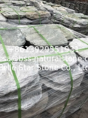 China Green Slate Round Stepping Stones,Natural Stone Pavers,Garden Stepping Pavement,Landscaping Stepping Paving Stone supplier