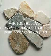 China Oyster Quartzite Tumbled Random Flagstone,Quartzite Irregular Flagstone Patio,Crazy Stone,Landscaping Stone supplier