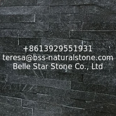China Black Quartzite Stone Cladding,Black Quartzite Stacked Stone,Black Quartzite Culture Stone,Stone Veneer supplier