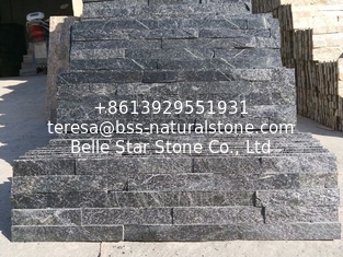 China Black Quartzite Culture Stone,Split Face Stone Veneer,Quartzite Stone Cladding,Natural Stakced Stone supplier