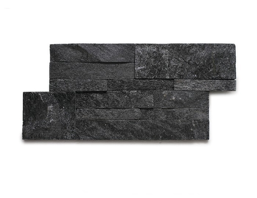 China Black Quartzite Sclad Stone Veneer,Black Thin Stone Veneer,Quartzite Culture Stone,18x35cm Stone Panel,Natural Ledgeston supplier