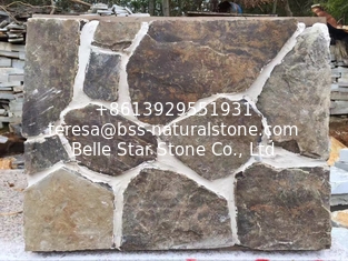 China Iron Rust Sandstone Random Flagstone,Natural Irregular Flagstone,Sandstone Crazy Stone,Flagstone Pavers,Random Wall Ston supplier