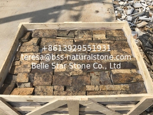 China Iron Rust Sandstone Wall Tiles,Natural Retaining Wall Stone,Rusty Stacked Stone,Sandstone Wall Cladding supplier